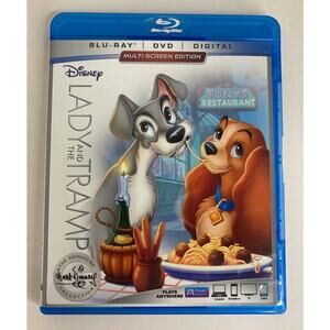 Lady and the Tramp (Disney) (Blu-ray/DVD, 1955, 2018) No Digital Included